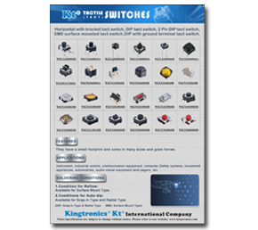 Kingtronics DIP and SMD Tact Switch Leaflet