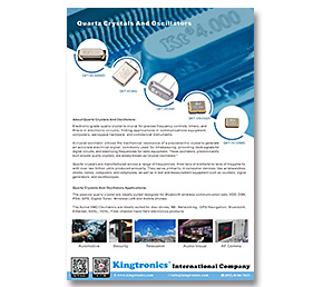 Kingtronics Quartz Crystals and Oscillators Leaflet